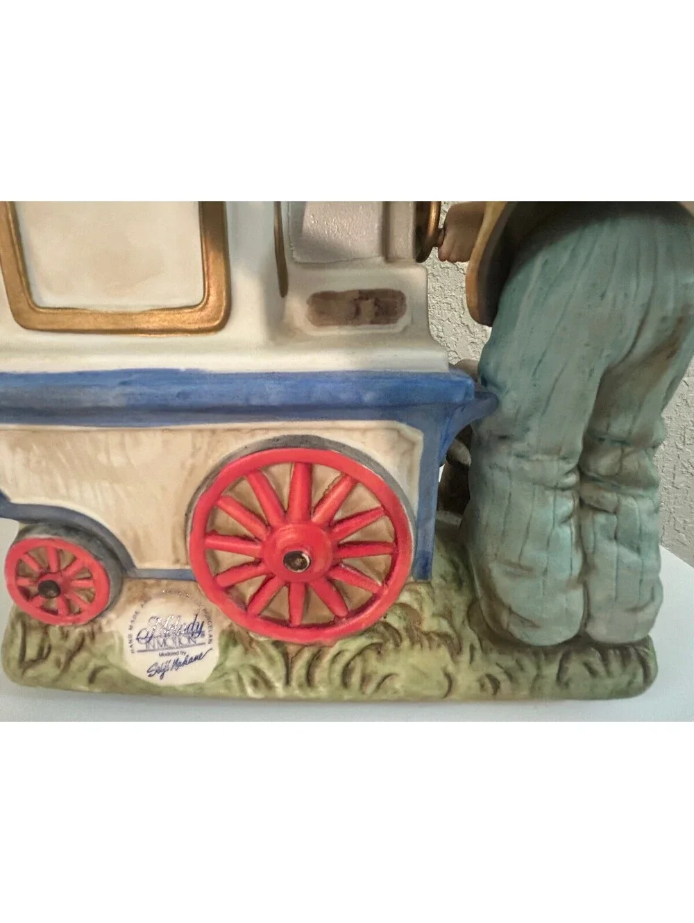 Vintage Peanut Vendor Figurine, Melody in Motion Musical Porcelain Non Working